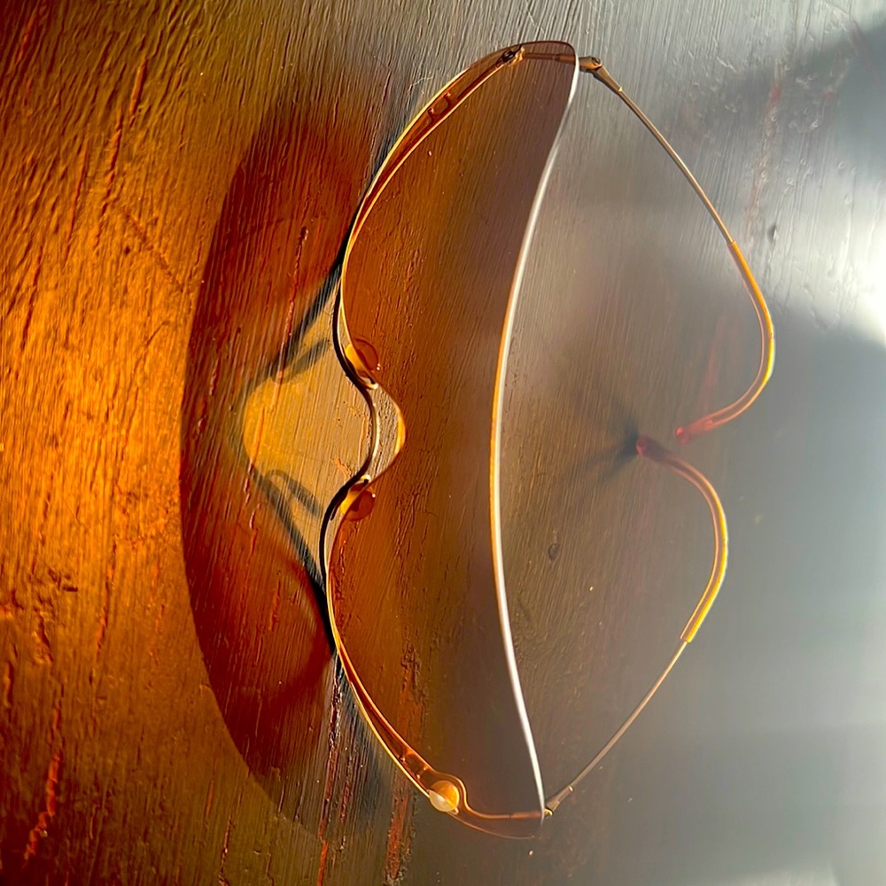 Vintage 90’s Chanel 4054 Pearl sunglasses with upside-down frame and shield lens